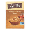 Back To Nature Honey Graham Sticks - Graham Flour and Honey - Case of 6 - 8 oz.