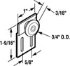 Prime-Line 3/4 in. D X 3/16 in. L Mill Nylon Roller Assembly 2 pk