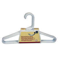 Homz 9-1/4 in. H X 1/4 in. W X 17 in. L Plastic White Heavy Duty Clothes Hangers 3 pk