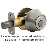 660 15 RCAL 3223 K3 1-Cyl Deadbolt - Satin Nickel