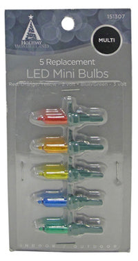 Mini Christmas Lights LED Replacement Bulb, Multi-Color, 5-Pk.