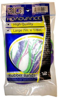 A&W 35050.P 7" X 1/8" Big Rubber Bands Assortment 12 Count