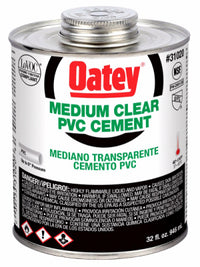 PVC Pipe Cement, Clear, 32-oz.