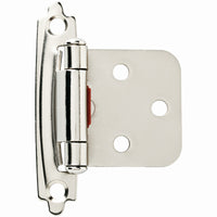 Overlay Cabinet Hinges, Self-Close, Satin Nickel, 2-Pk.