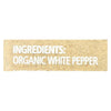 Simply Organic White Pepper - Case of 6 - 2.86 oz.