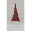 Celebrations Red/Gray Fabric Plaid Tree Christmas Decor (Pack of 6)