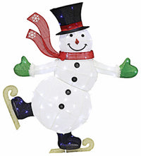 LED Christmas Outdoor Decoration, Skating Snowman, 54-In.