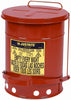 6GAL RED Oily Waste Can