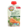 Earth's Best Organic Carrots and Broccoli Baby Food Puree - Stage 2 - Case of 12 - 3.5 oz.