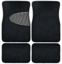 Auto Floor Mats, Black Carpet With Heal Pad, 4-Pc.