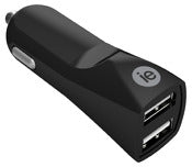 I Essentials IEN-PC32A-BK 3.4 Amp Black 2 Port USB Port Car Charger