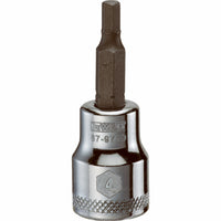 Hex Bit Socket, 3/8-In. Drive, 4mm,