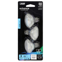 Feit Electric Enhance MR16 GU5.3 LED Bulb Daylight 50 W 3 pk