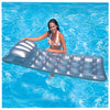 Intex Silver Vinyl Adult Inflatable 18-Pocket Suntanner Pool Floating Lounger 74 L x 28 W in.