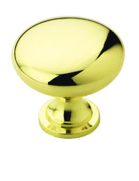 Amerock  Allison  Round  Cabinet Knob  1-1/4 in. Dia. 1-1/8 in. Polished Brass  2 pk