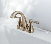 OakBrook  Modena  Brushed Nickel  Two Handle  Lavatory Pop-Up Faucet  4 in.