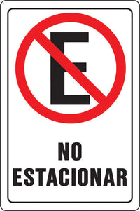 Hy-Ko Spanish White Informational Sign 18 in. H X 12 in. W