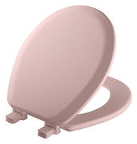 Bemis Cameron Round Pink Enameled Wood Toilet Seat