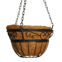 CobraCo 8 in.   H X 12 in.   W Metal Scroll Braided Hanging Basket Bronze (Pack of 12)