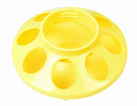 Chick Feeder for Qt. Jar, Yellow Plastic