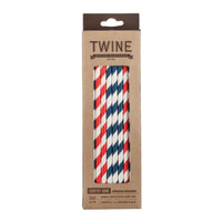 TWINE Rustic Elegance Striped Straws Paper 20 pk