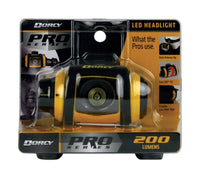 Dorcy Pro Series 200 lm Black & Yellow LED Headlight AA Battery