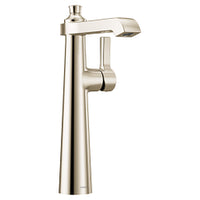 Polished nickel one-handle high arc bathroom faucet