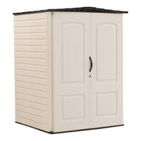 Rubbermaid Plastic Vertical Storage Shed With Floor Kit