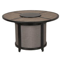 Edison Park  LP Gas Fire Pit Table, Balcony Height, Gray Finish, 54-In. Diameter