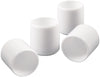 Softtouch Rubber Leg Tip White Round 1-1/8 in. W X 1-1/8 in. L 4 pk