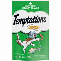 Temptations Cat Treats, Seafood Medley, 3-oz.