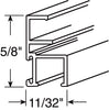 Prime-Line White Aluminum 11/32 in. W x 72 in. L Screen Frame (Pack of 12)