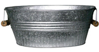 Basin Planter, Galvanized Metal, 14-In.