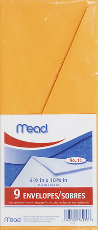 Meadwestvaco 76130 Letter Size Heavyweight Kraft Envelope 9 Count