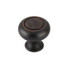 Bulldog Round Cabinet Knob 1 in. D 2 pk