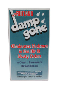 Rutland Damp Gone 12 oz. No Scent Moisture Absorbent (Pack of 12)