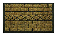 Rubber  29.5 in. L x 19.5 in. W Brown  Coir  Door Mat