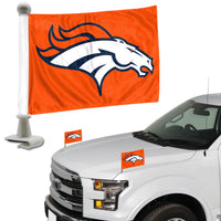 NFL - Denver Broncos Orange Ambassador Car Flags - 2 Pack