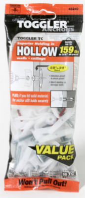 TC Hollow Wall Anchors, 5/8-3/4-In., 20-Pk.