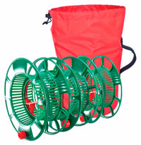 Christmas Light Storage Reels & Bag, Green Plastic, 3-Ct.