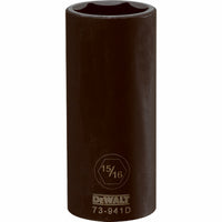 SAE Deep Impact Socket, 6-Point, 1/2-In. Drive, 15/16-In.