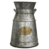 Robert Allen 12 in. H Galvanized Steel Milk Can Planter Gray