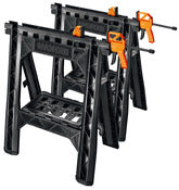 Worx Wx065 32 Clamping Sawhorses With Bar Clamps