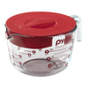 Pyrex 8 cups Glass/Plastic Clear/Red Measuring Cup (Pack of 2)