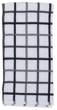 Kay Dee A8772 Charcoal Windowpane Towel (Pack of 6)