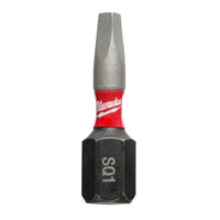 Milwaukee Shockwave Square #1 X 1 in. L Screwdriver Bit Steel 2 pk