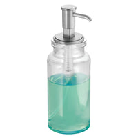 iDesign Westport Brushed Clear Glass Soap Pump