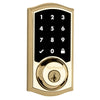 Kwikset SmartKey Polished Brass Metal Electronic Deadbolt