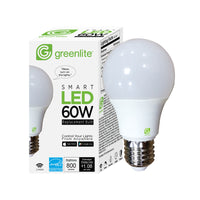 Greenlite A19 E26 (Medium) Smart WiFi LED Bulb Soft White 60 Watt Equivalence 1 pk