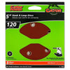 Gator 5 in. Aluminum Oxide Hook and Loop Sanding Disc 120 Grit Fine 5 pk